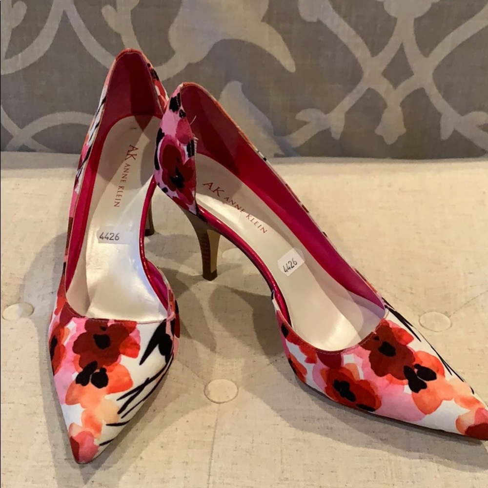 Anne Klein floral heels